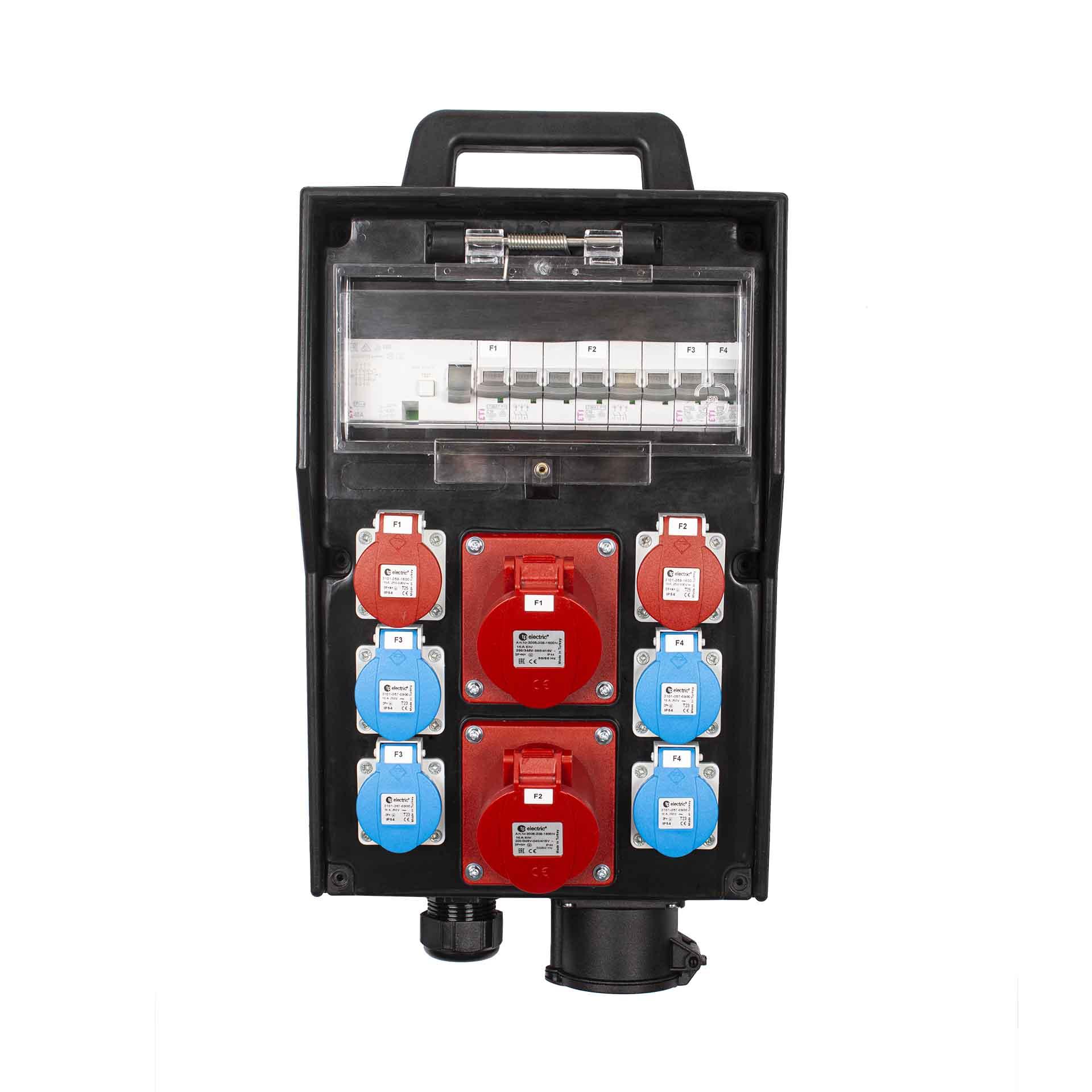 Distributeur de courant en caoutchouc dur 261S-09-7H 32A