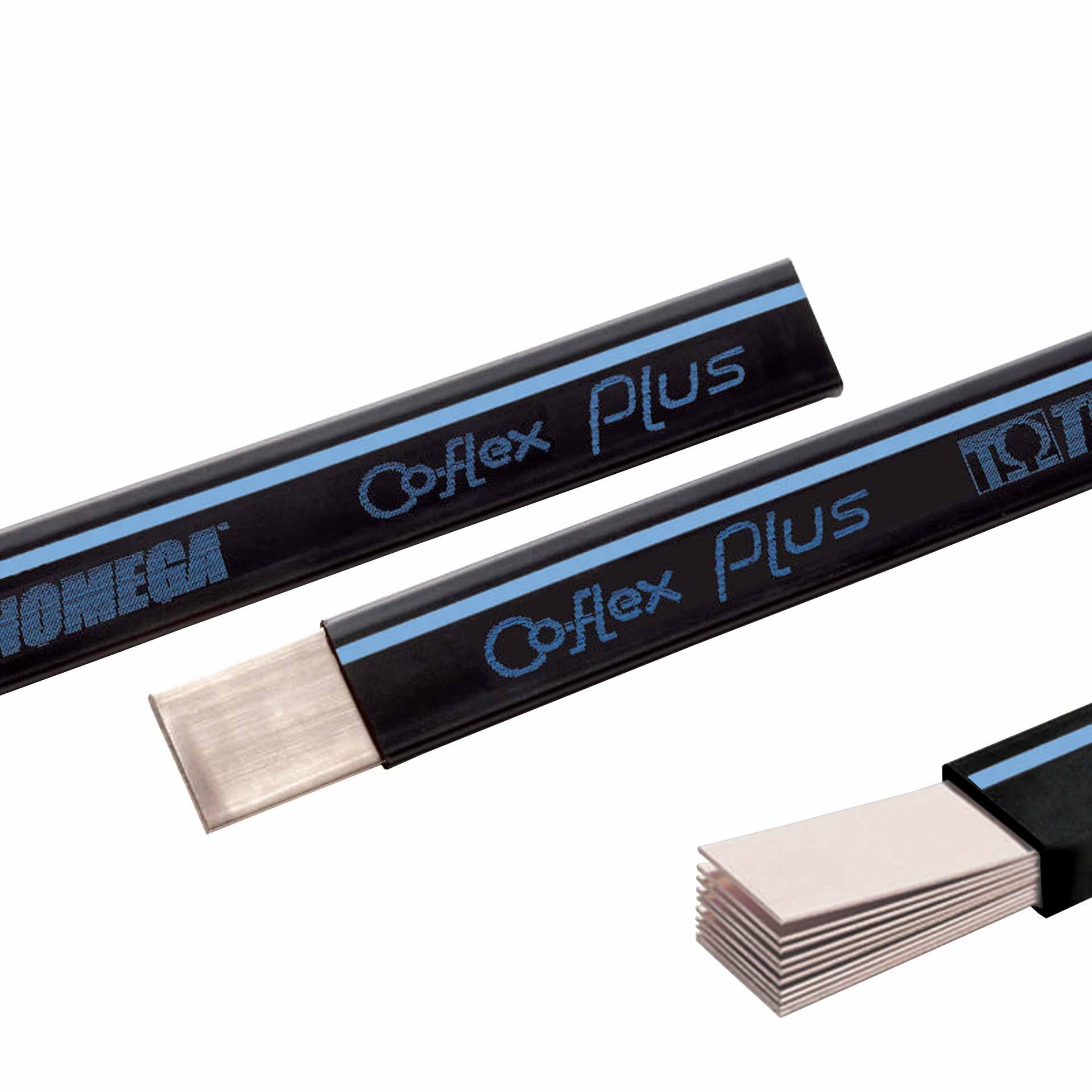 Insulated flat copper bars flexible, 6x63x1mm, halogen-free, 2m bar