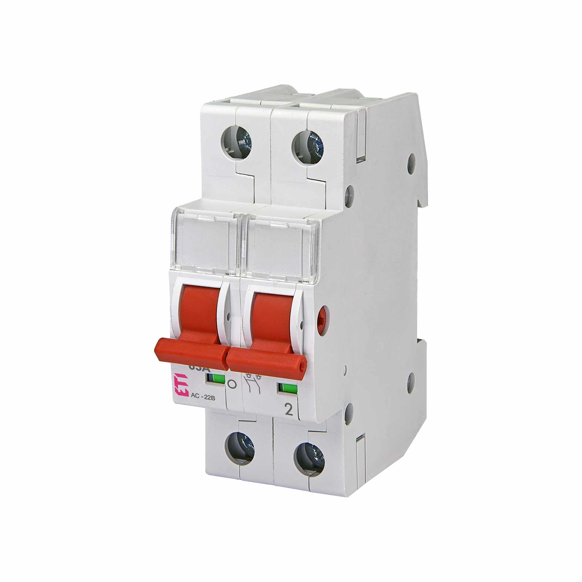 REG Lasttrennschalter 2-polig, 1-63A, Typ SV 263 REG Lasttrennschalter 2-polig, 1-63A, Typ SV 263