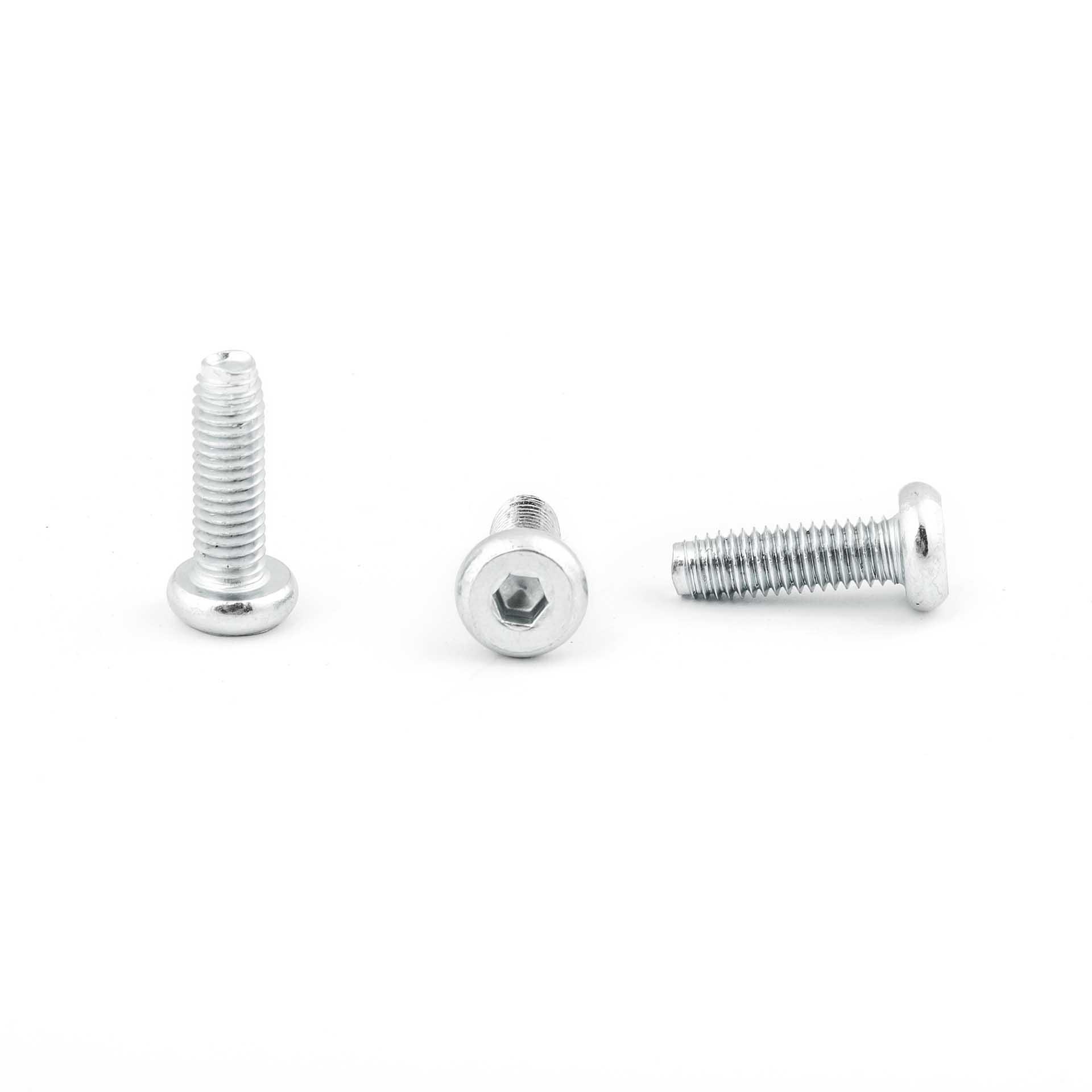 Vite di collegamento M5x16 mm per connettore angolare, testa piatta con chiave a brugola