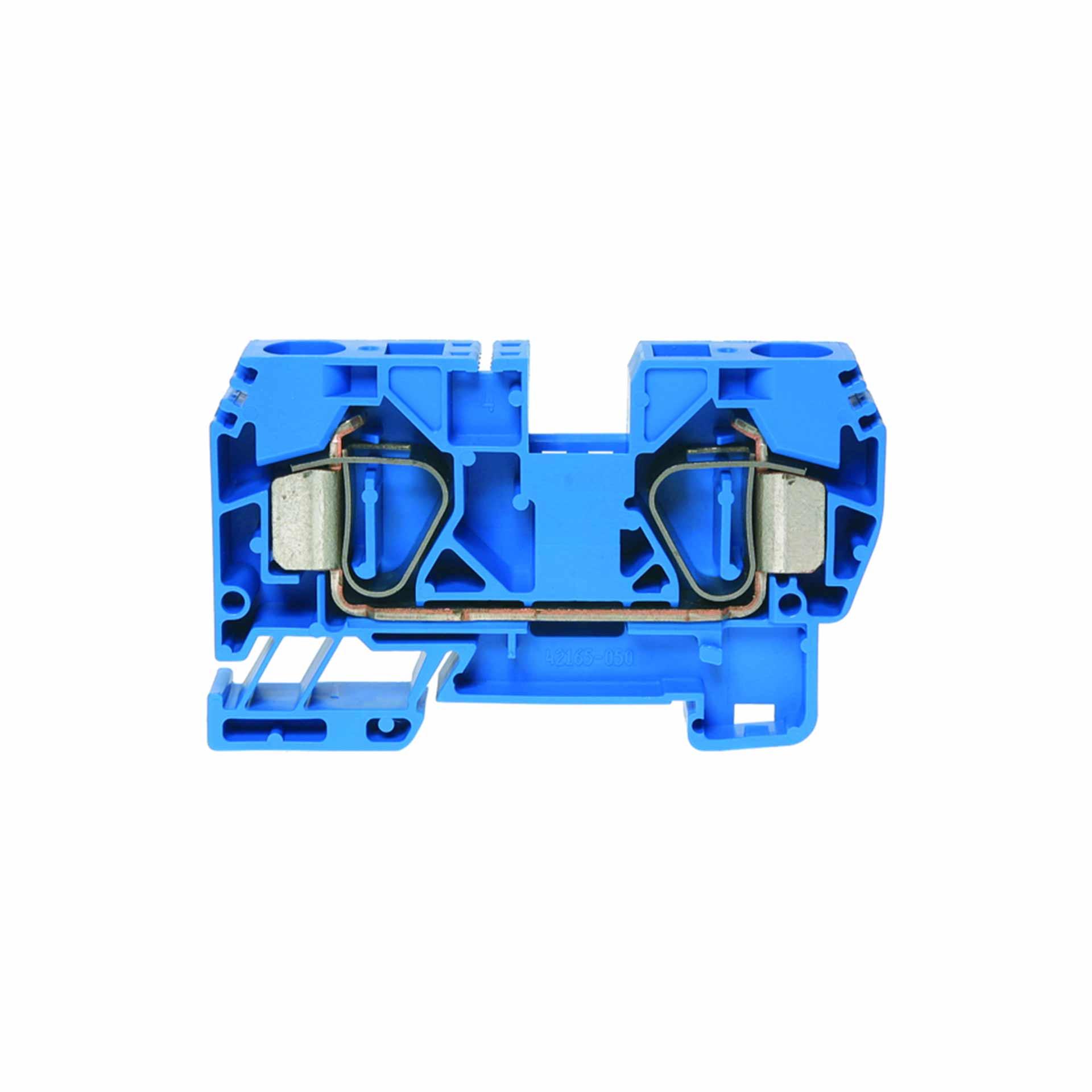 Zugfederklemme DIN35 16mm², 2-Leiter, blau