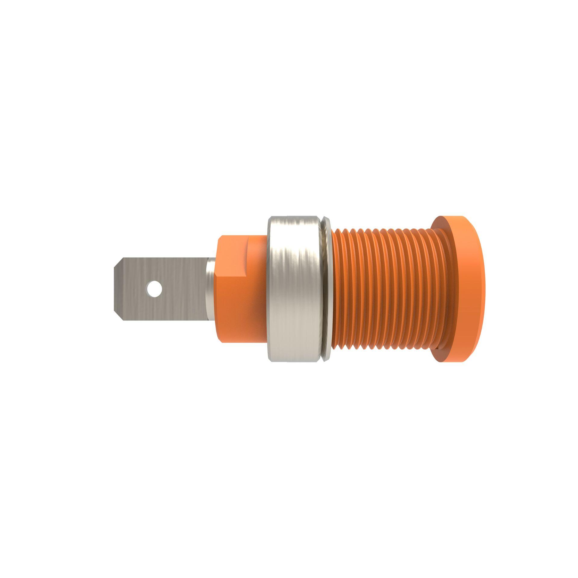 Safety built-in socket ø 4mm, orange