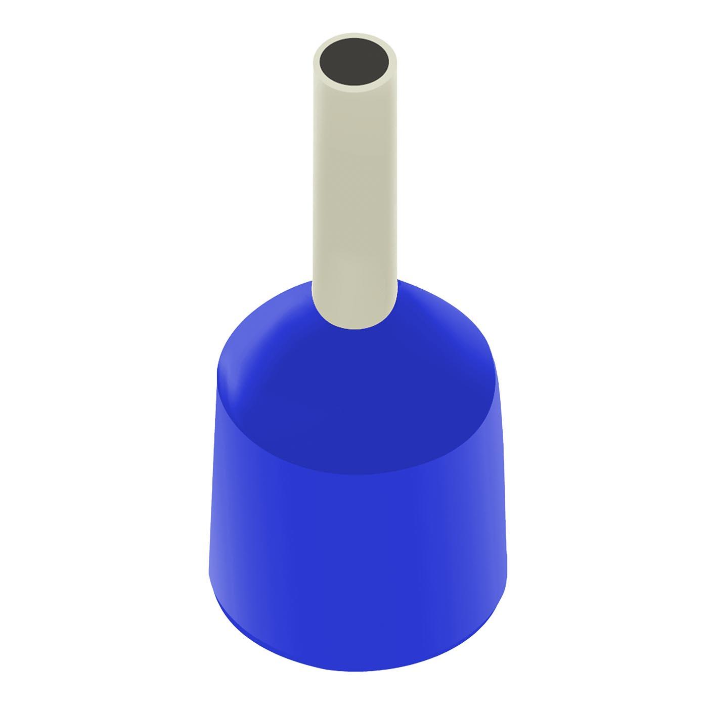 Wire end ferrules for short-circuit-proof cables (DIN & WE) blue / 2.5mm² / 12mm