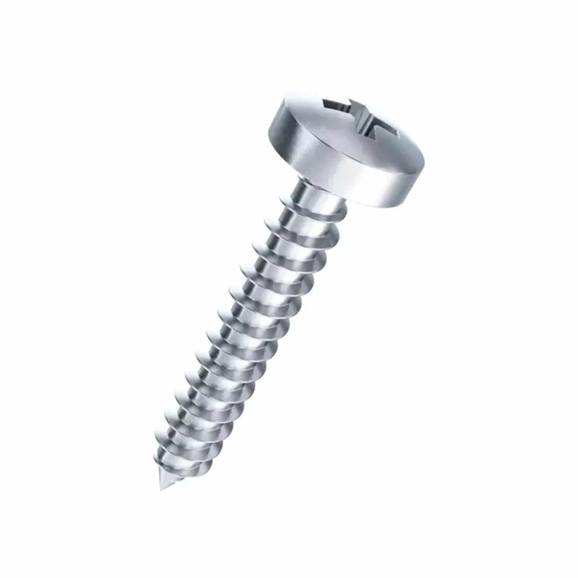 Vis à tôle à tête cylindrique bombée empreinte cruciforme Phillips forme H, bout pointu forme C, ST
