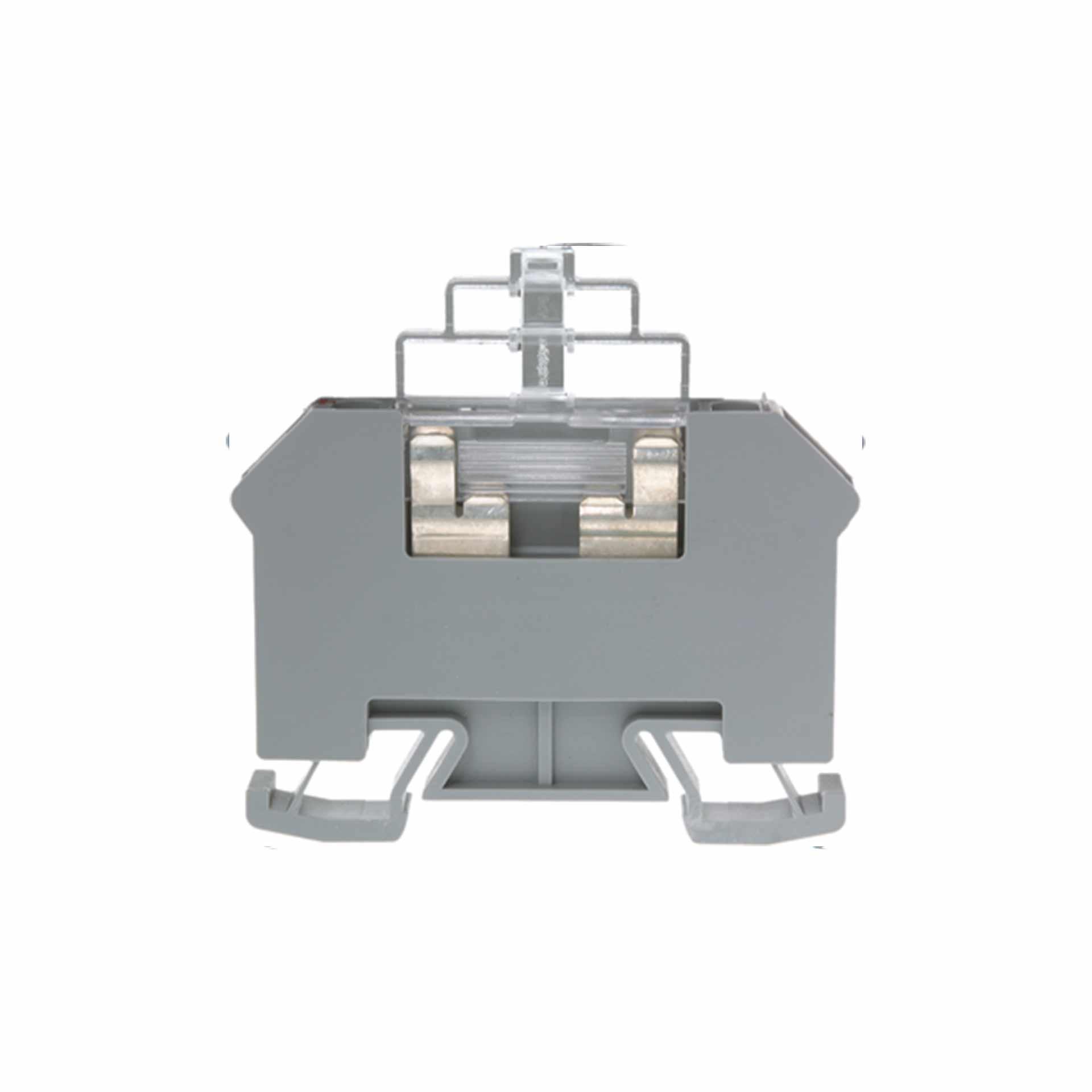 Fuse terminal DIN35 10mm² grey LED 24V