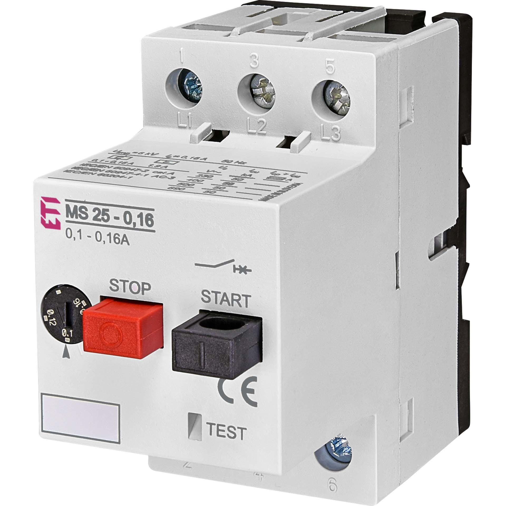 Motor protection switch MS25 / 0.10 - 0.16A