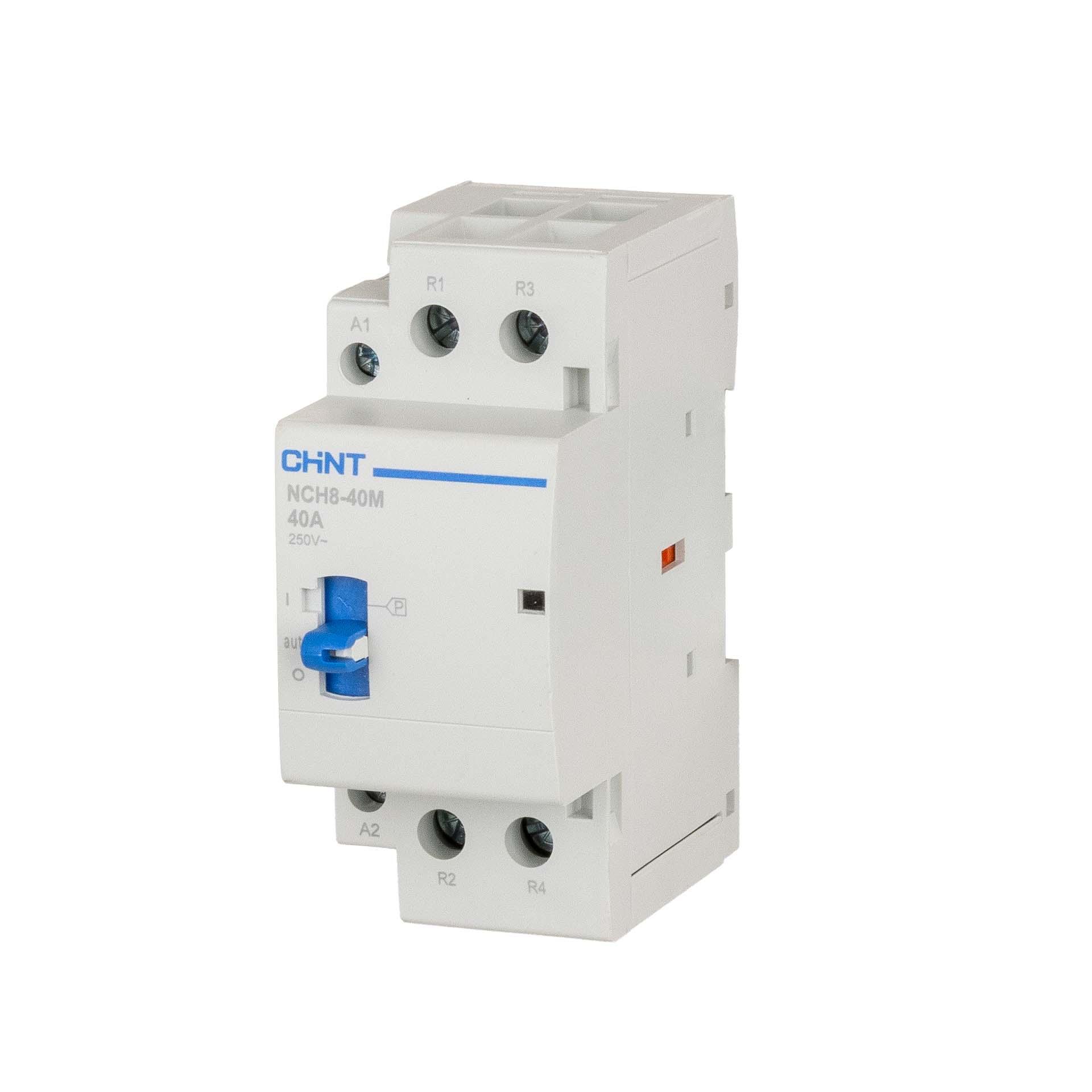 CHINT Installationsschütz manuell, 2-polig, 40A (AC-1 400V), AC 220–240V, 2 Öffner