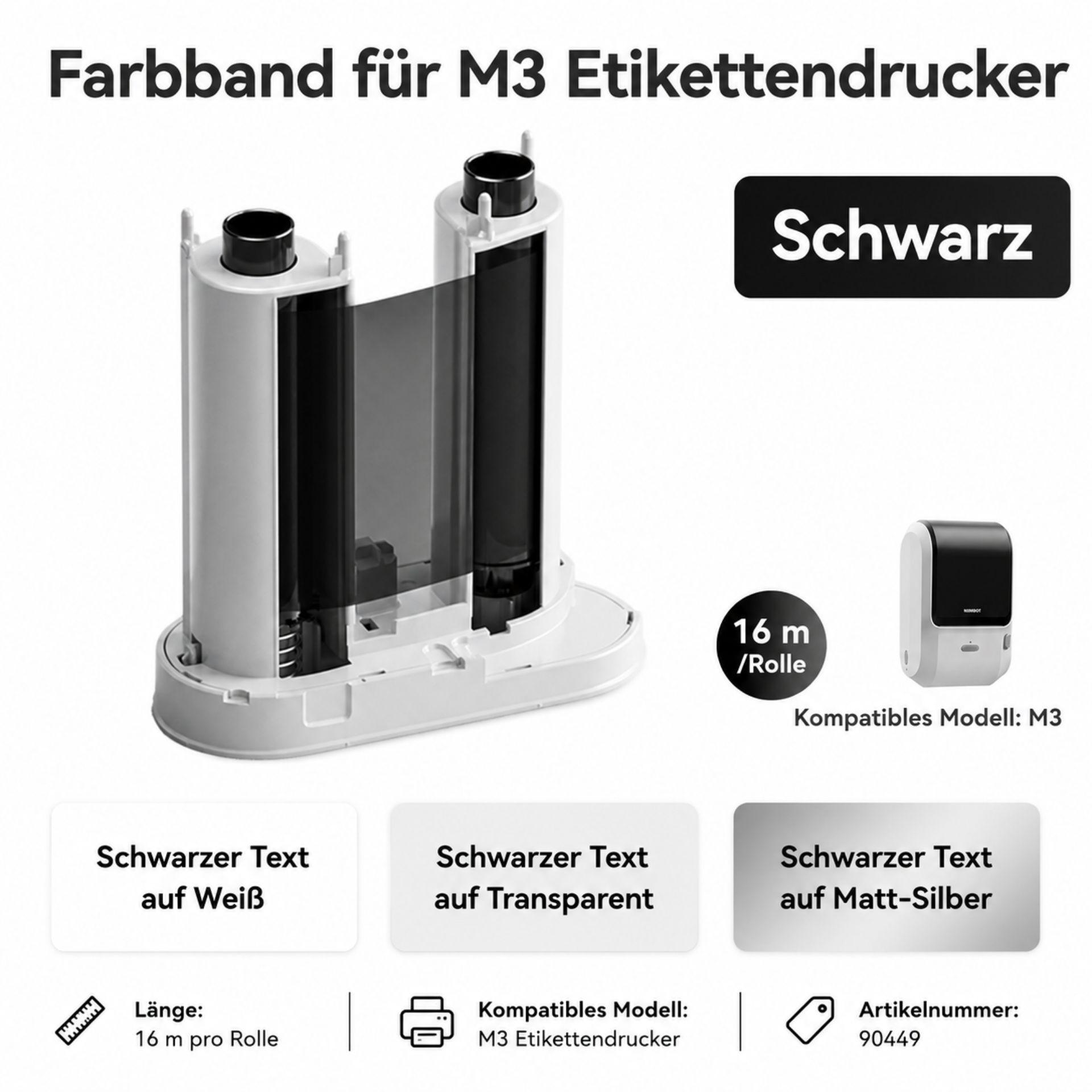 Ruban transfert thermique NIIMBOT M3 noir