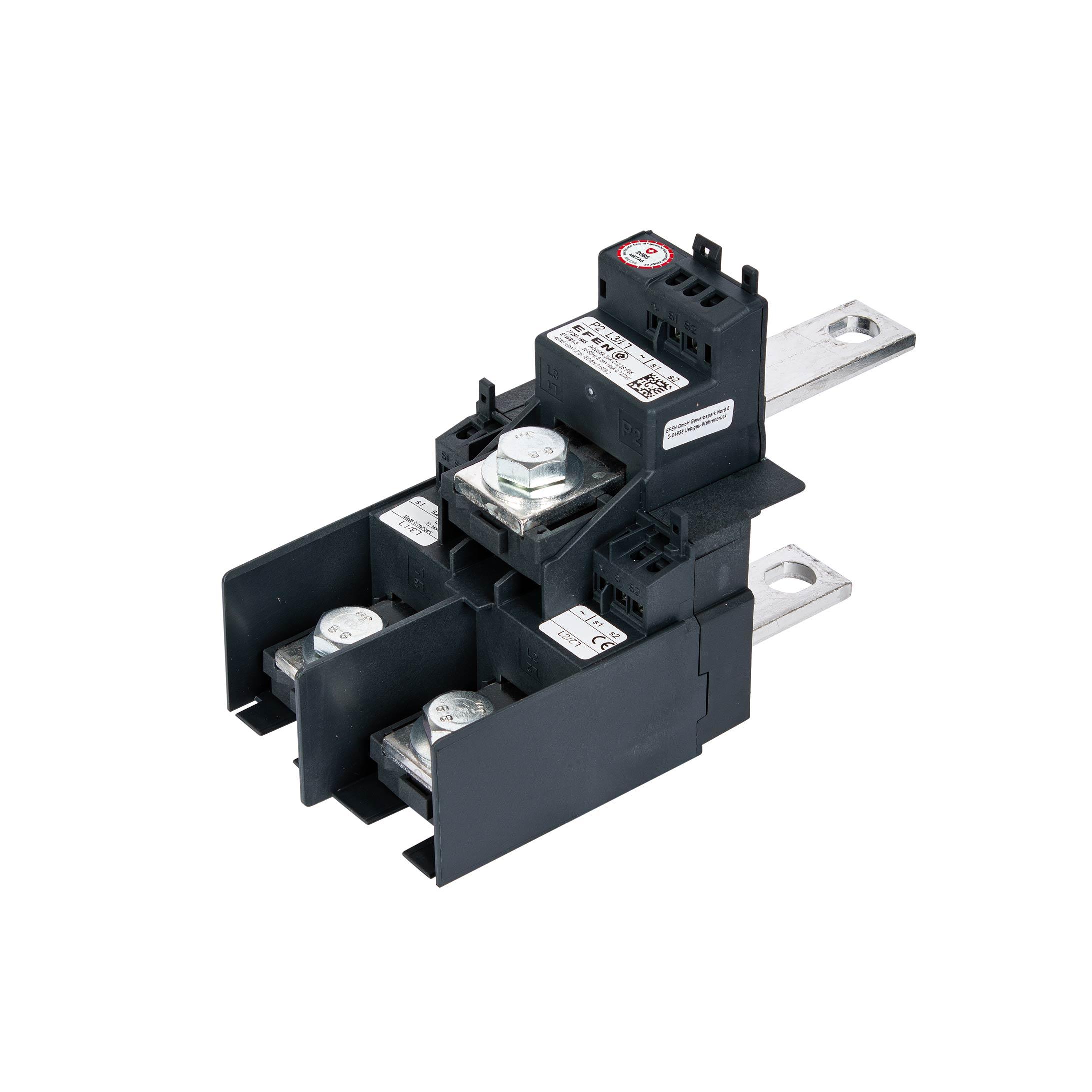 Geeichter Stromwandlerblock für NH-Sicherungslastschaltleisten, Gr.1-3, 400/5, 5.0VA, Klasse 0.5S