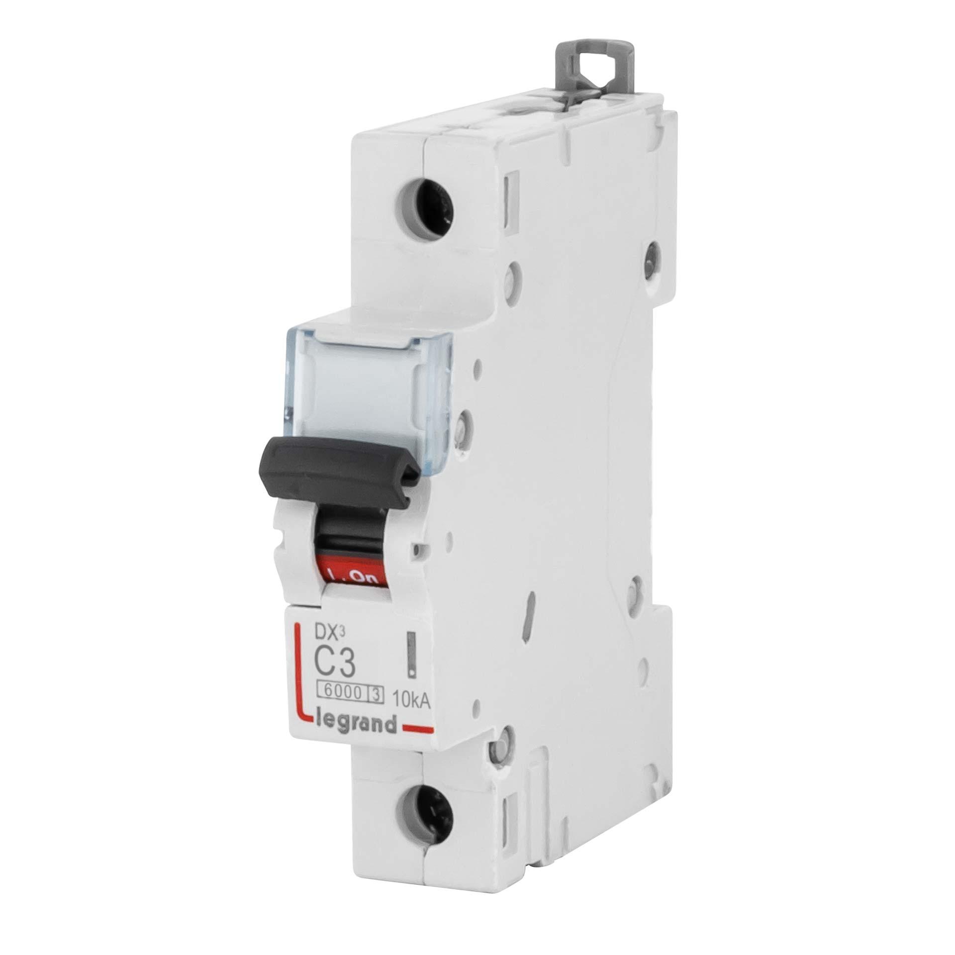 Disjoncteur standard 1P, caractéristique C / 3A, 6kA