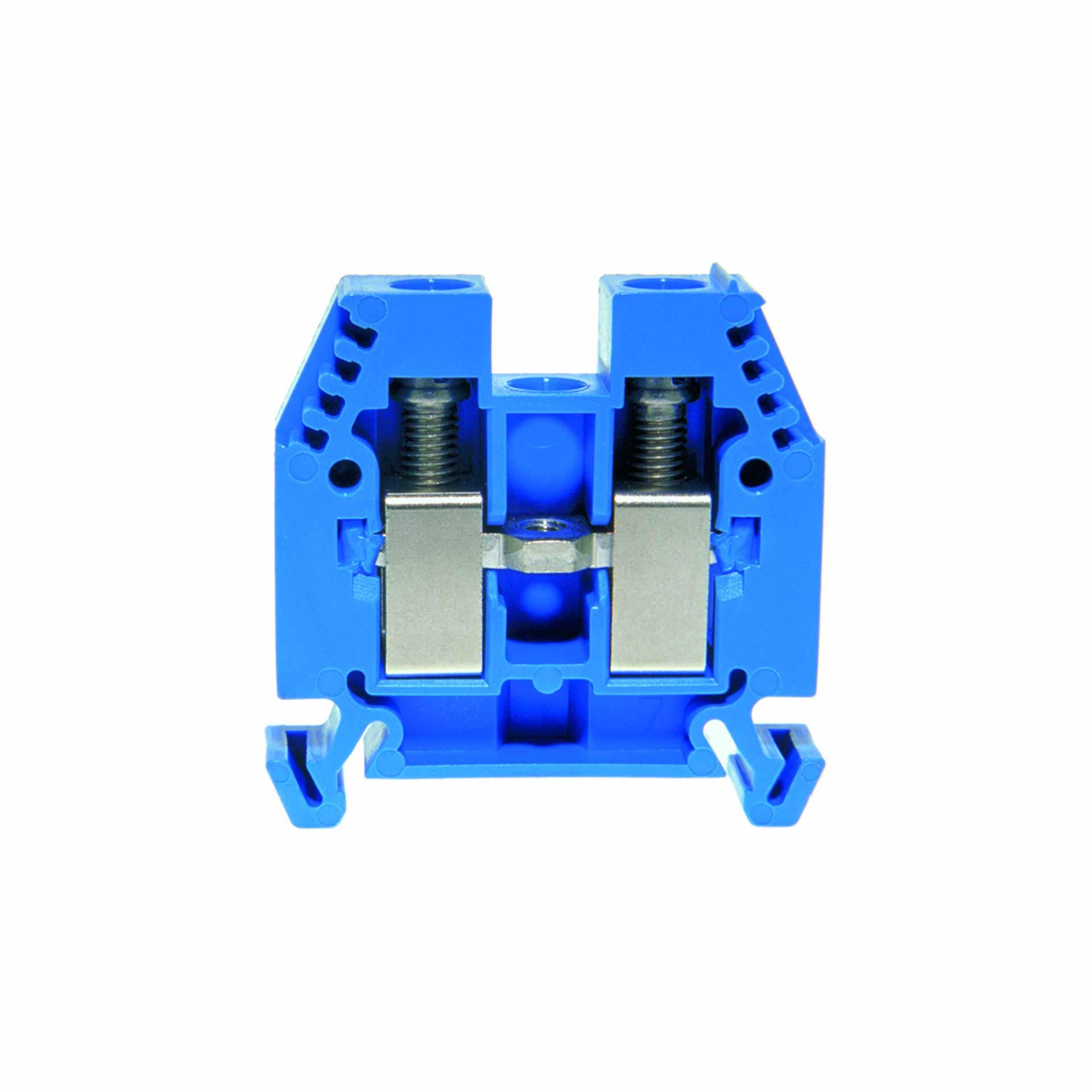 Borne DIN35 35mm2, 2-conducteurs, bleue