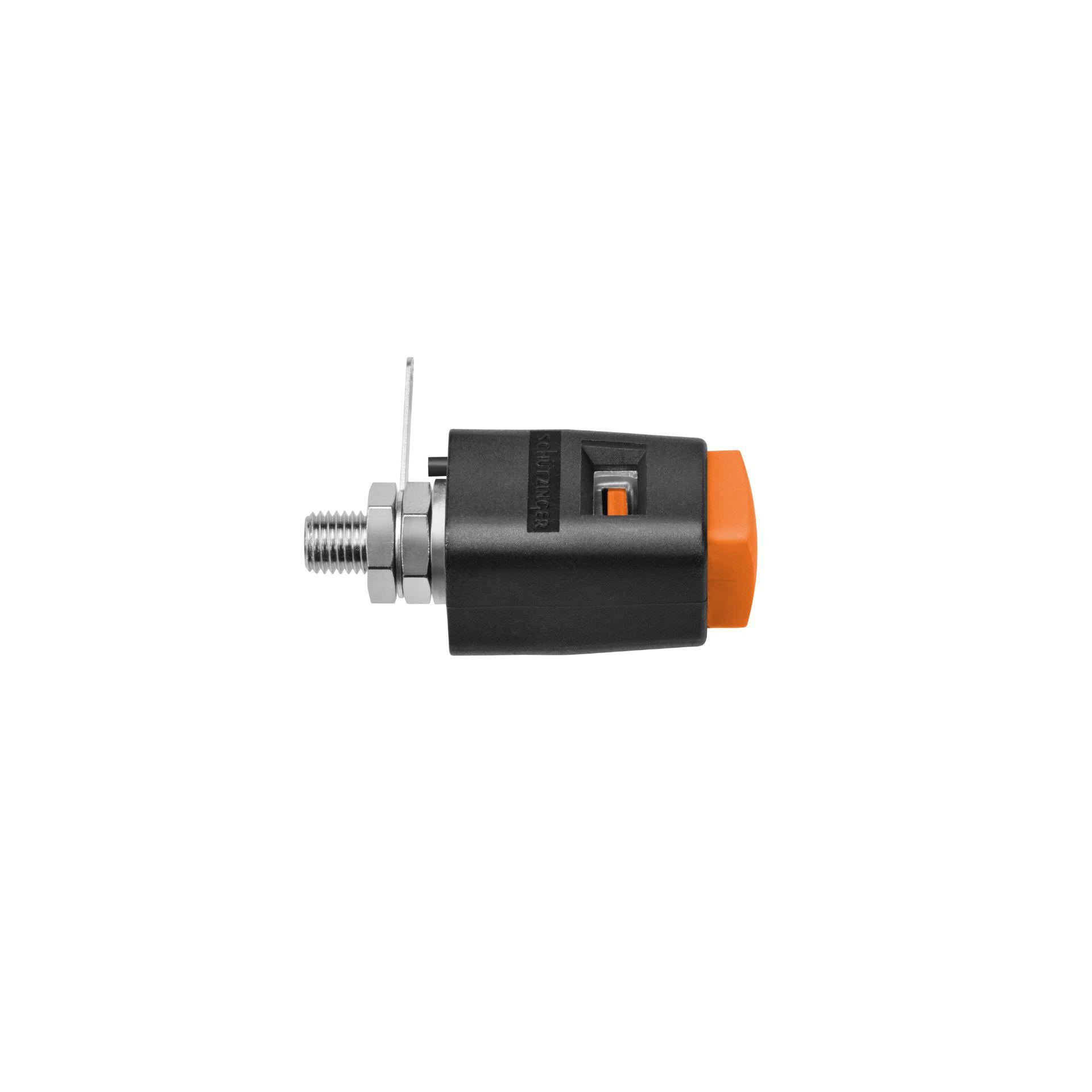 Schnelldruckklemme nicht isolierter Einbau für nichtmetallische Frontplatten, orange
