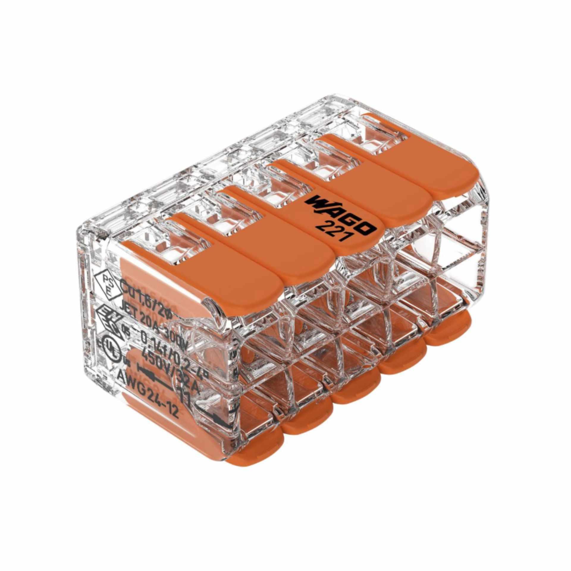 WAGO 221-420-15 / 10 conduttori / morsetto a scatola 0,2-4 mm²