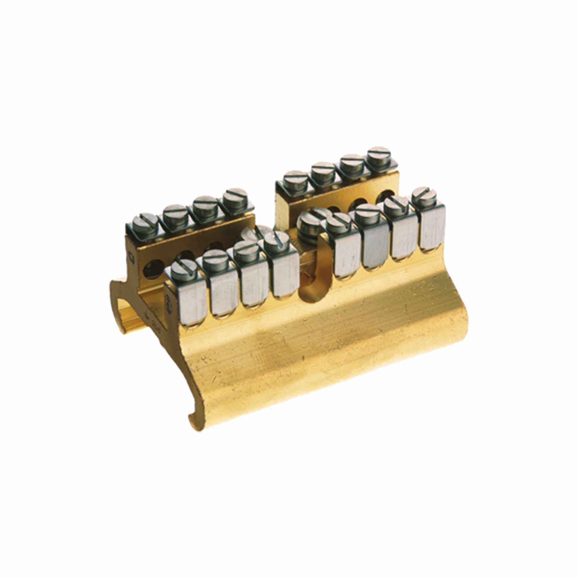 Protective conductor terminal DIN35, 25/6mm² 1/16, 1 main connection + 16 secondary connections, bare