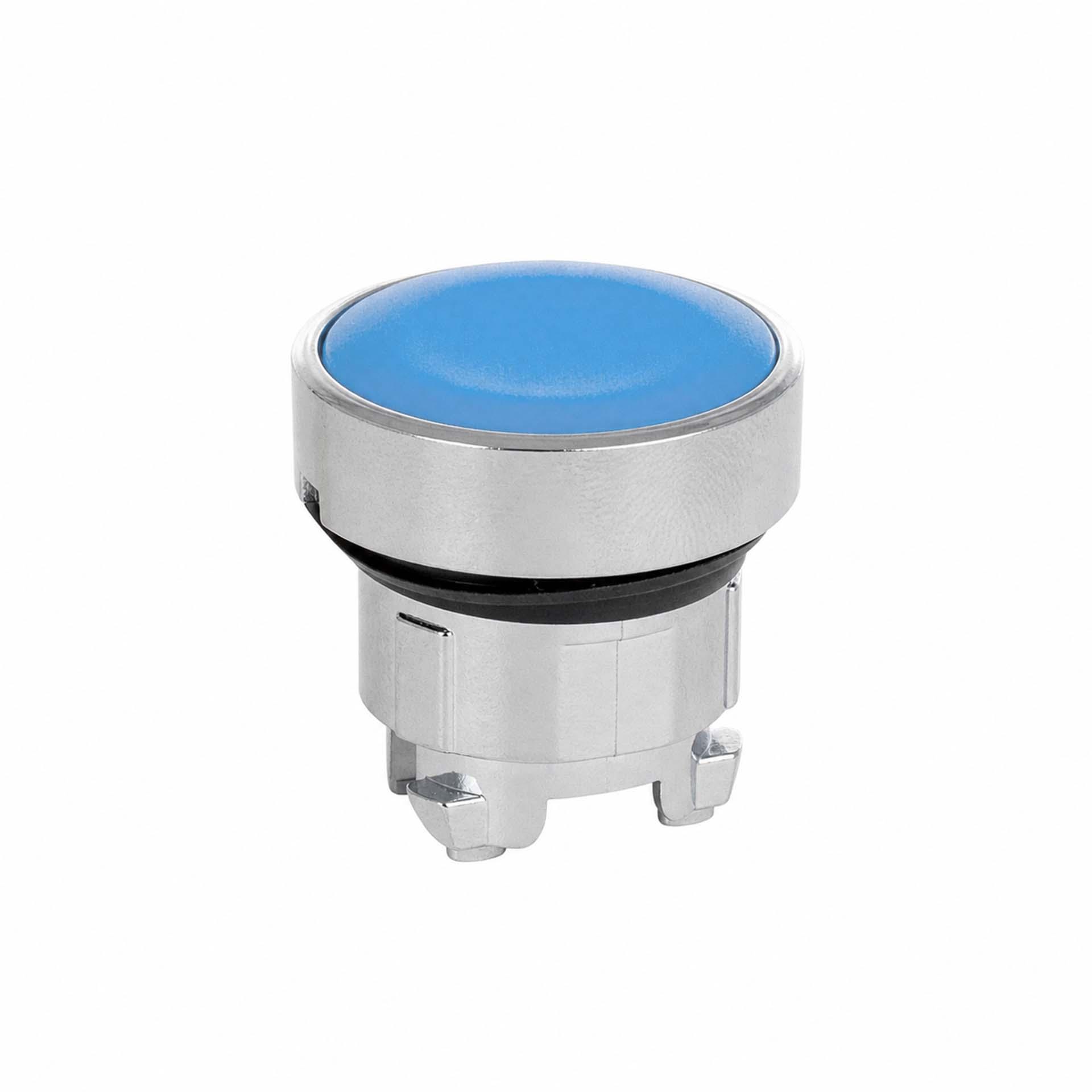 Drucktasterkopf  blau, flach, Ø 22.5mm