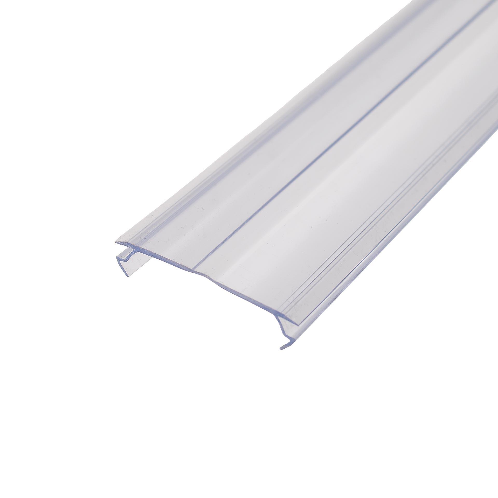 Profil obturateur, PVC transparent, 2 mètres de long