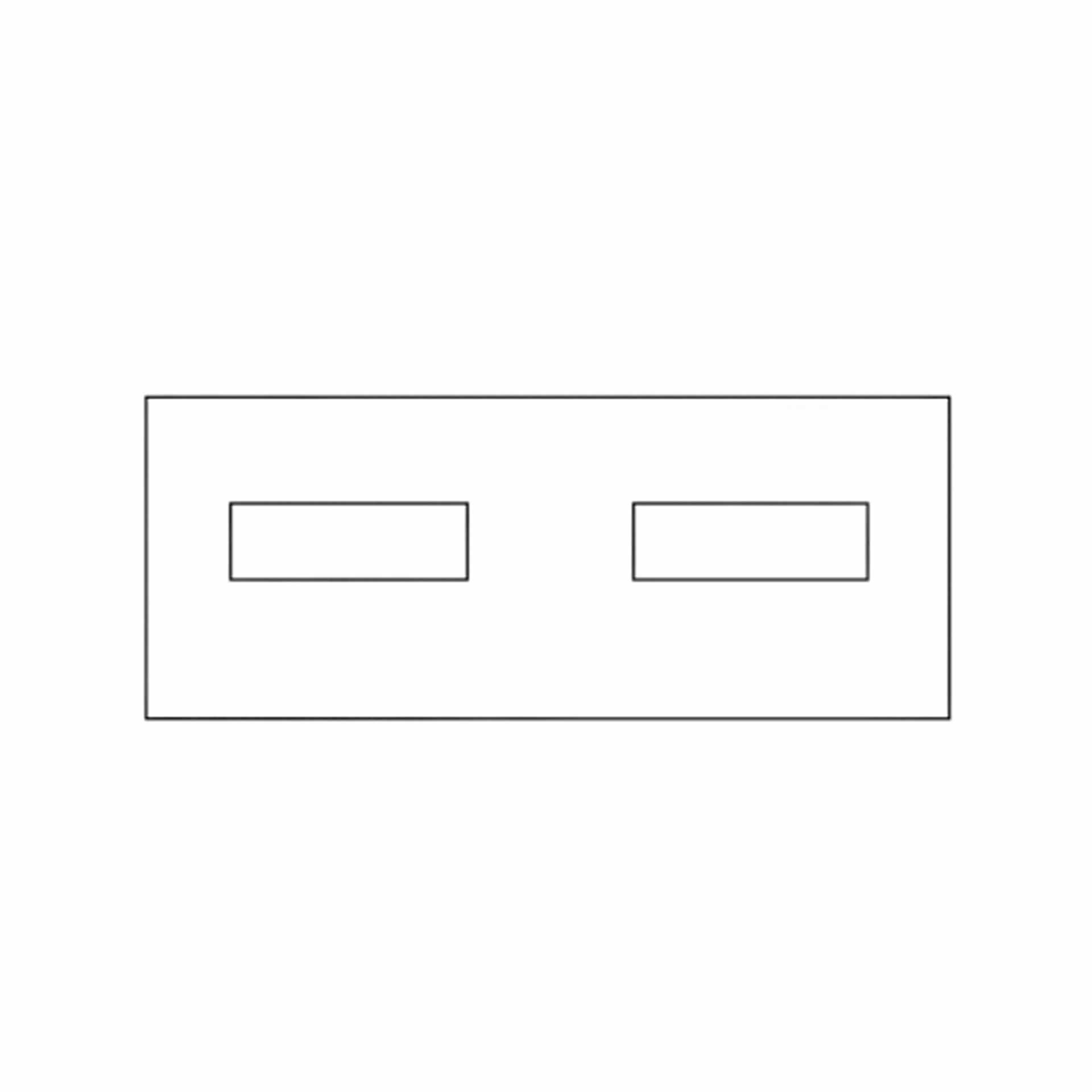 Abdeckplatte Bezüger HG mit 2 Ausschnitte 500x200x4mm