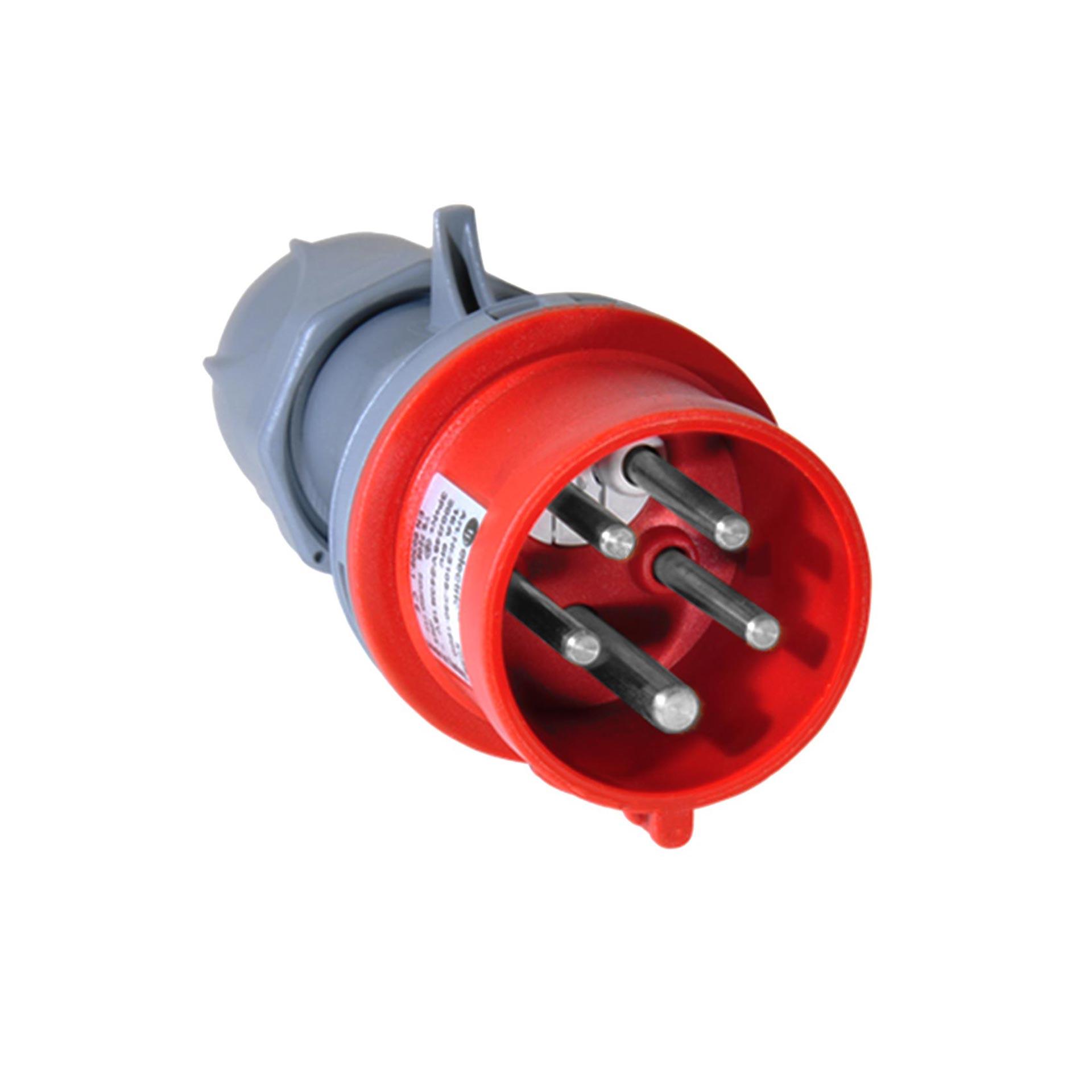 Inverter di fase spina CEE 32A 5P 6h, 3PNE 400V, contatti nichelati, connessione a vite Inverter di fase spina CEE 32A 5P 6h, 3PNE 400V, contatti nichelati, connessione a vite