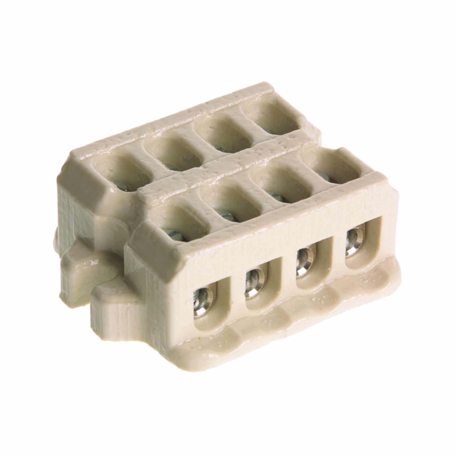 Ceramic terminal block, 4x4mm²