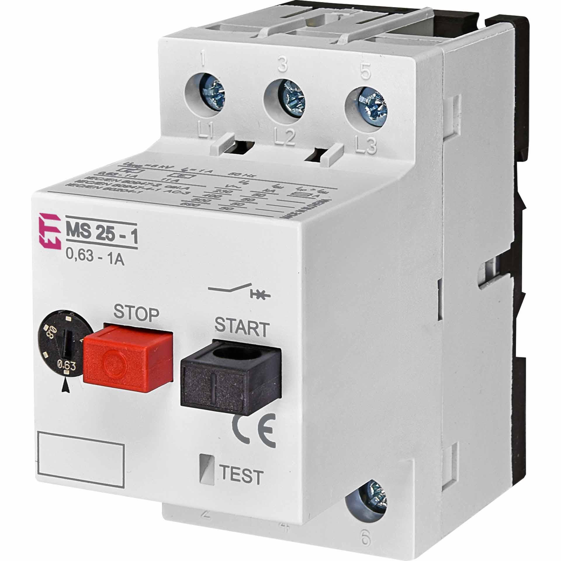 Motor protection switch MS25 / 0.63 - 1.0A