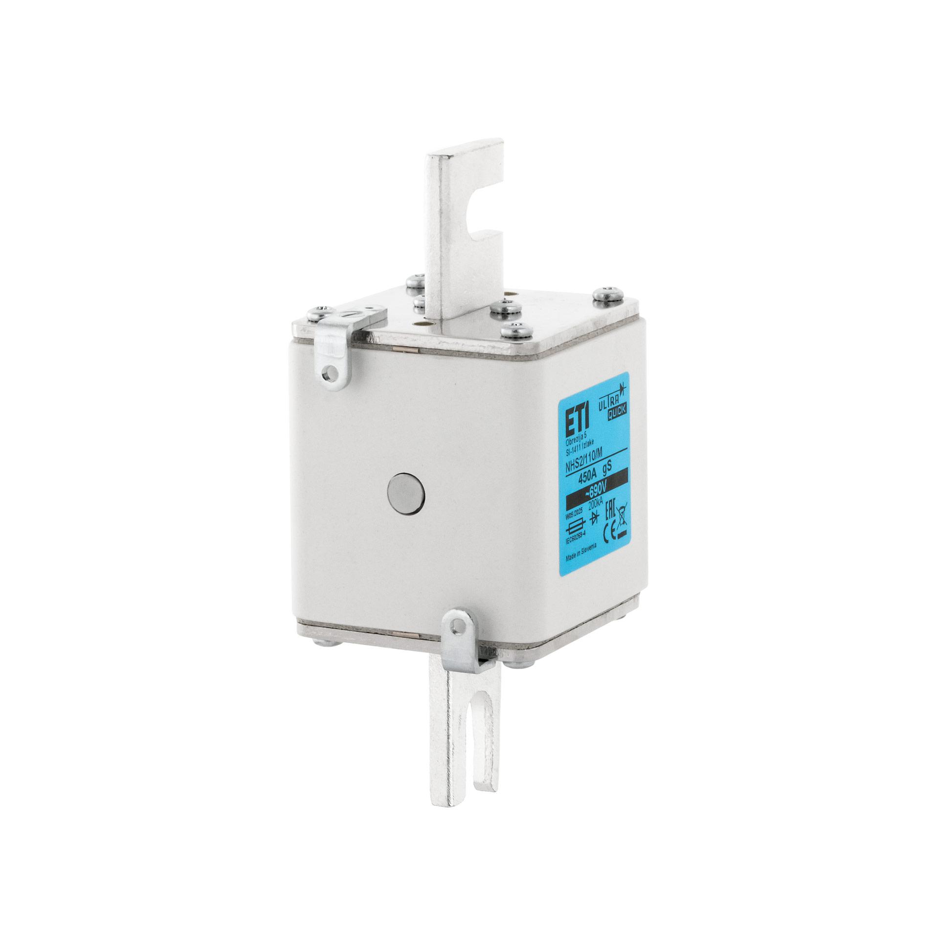 NH/M-Halbleitersicherung Gr. 2, 450A, Charakteristik gS, 690V, Schraubbefestigung