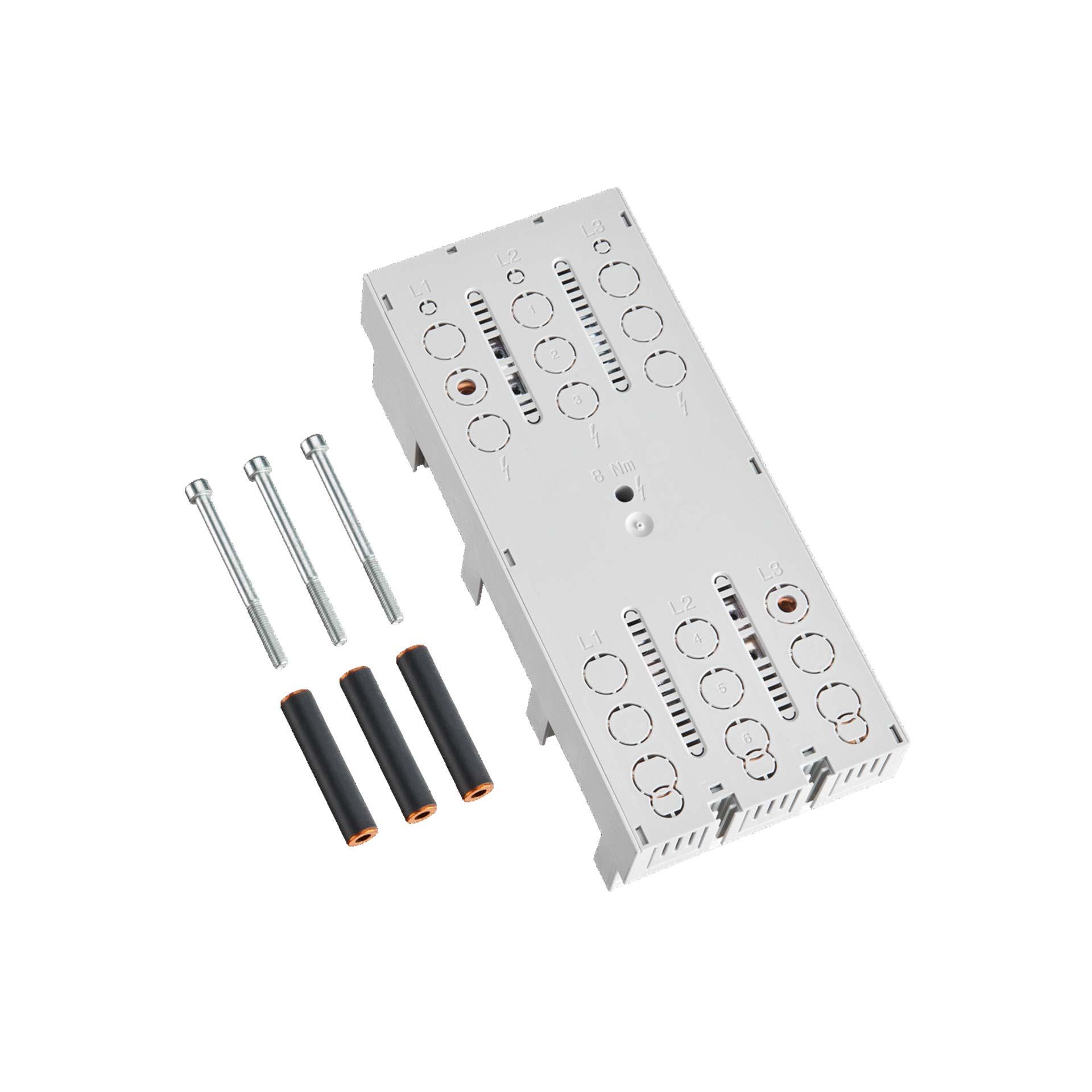3P adaptateur pour jeu de barres 250A, connection inclus, 105x240mm