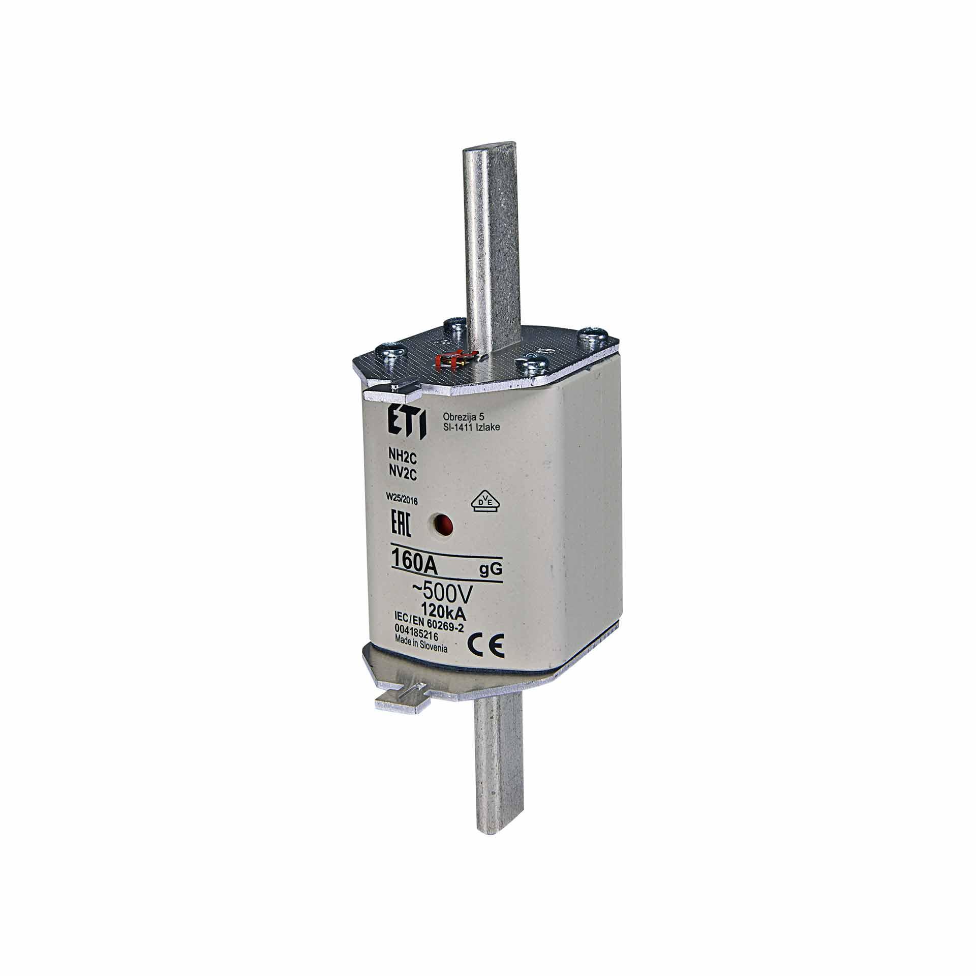NH fuse size 2 160A, characteristic gL-gG 500V
