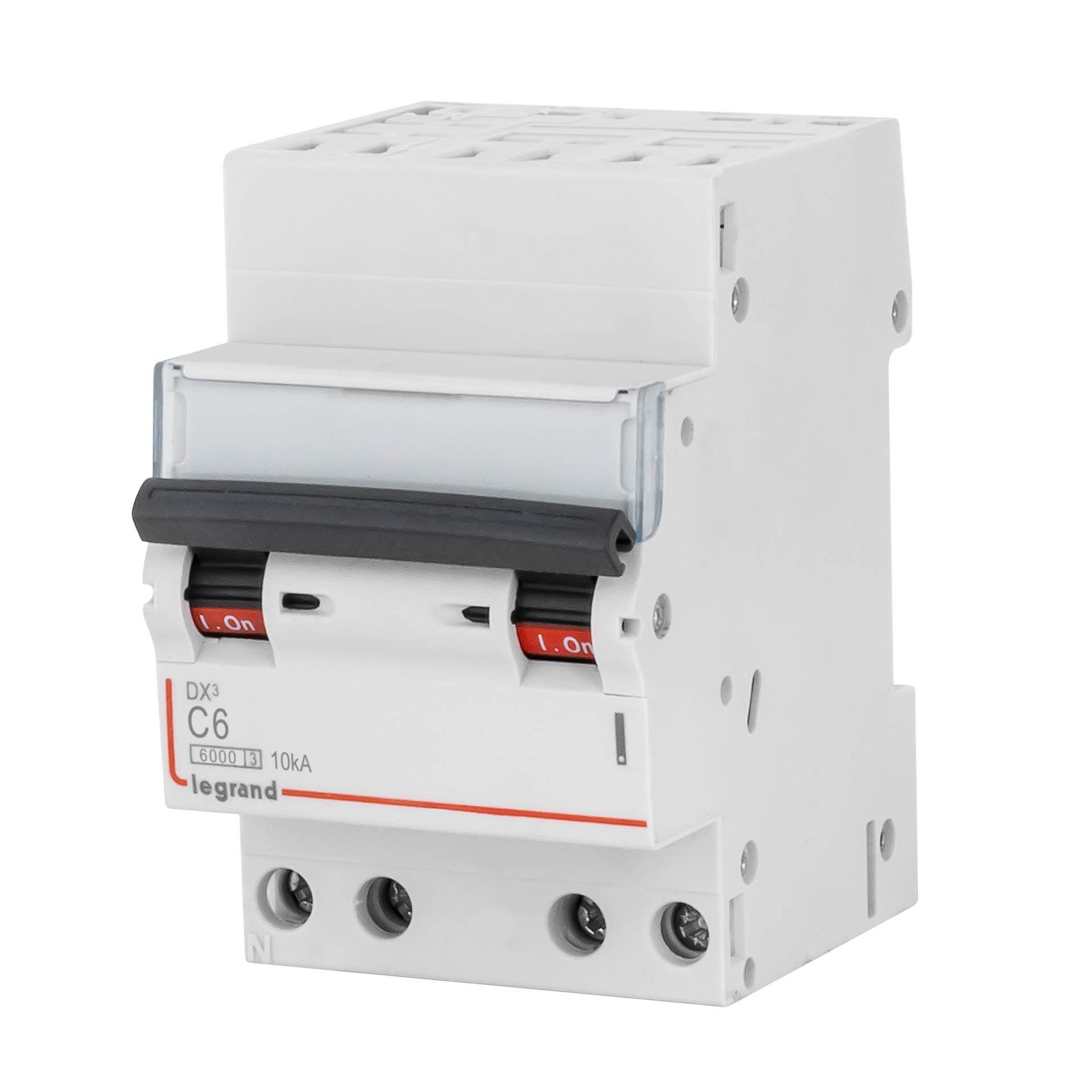 Leitungsschutzschalter Optimiert 4P, Charakteristik C / 6A, 6kA, Steckanschluss