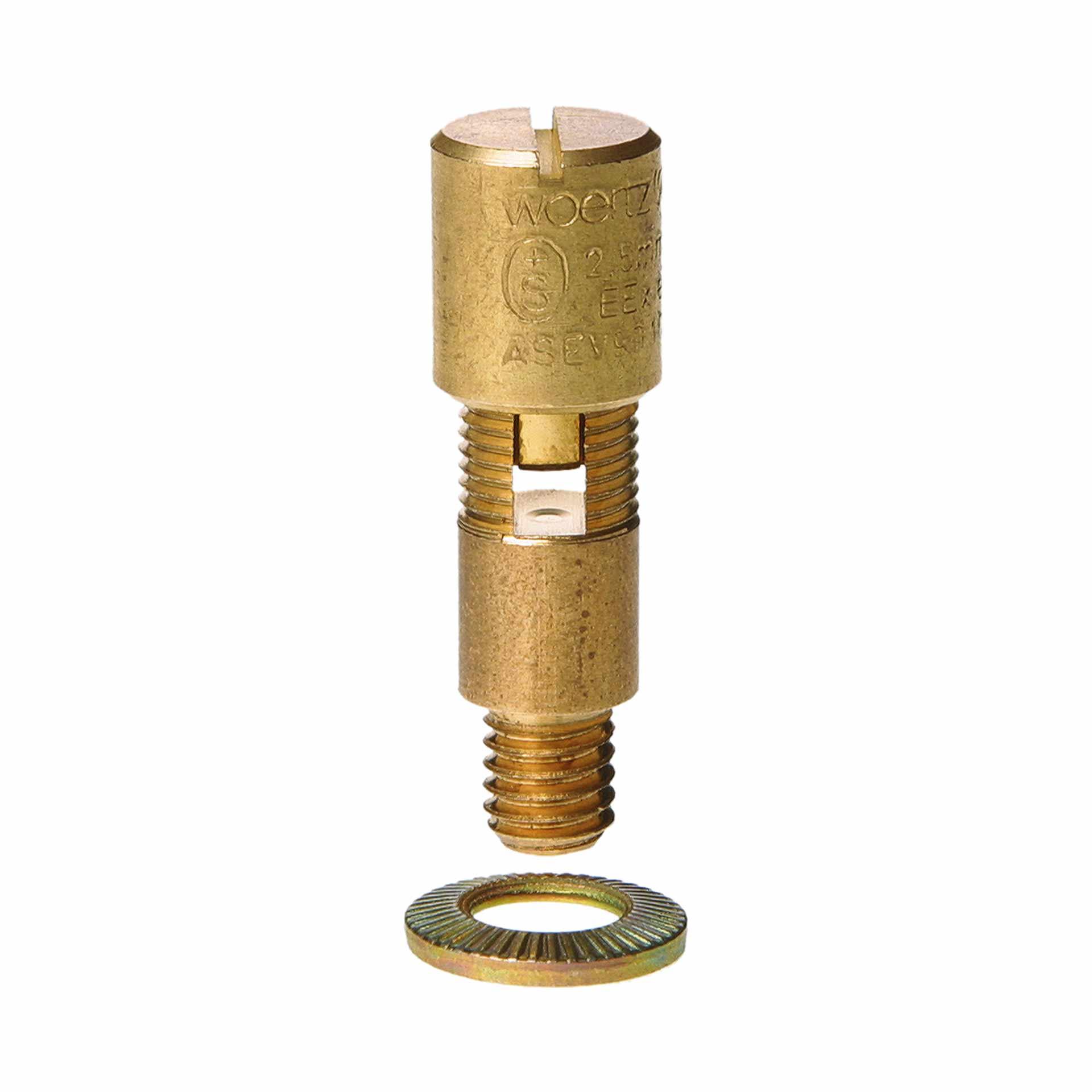 Terminale per conduttore di protezione nudo, 4mm² M6x7mm