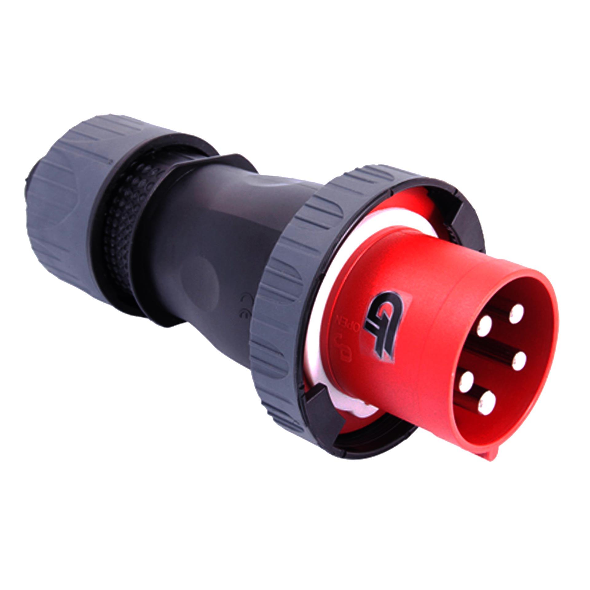 CEE plug 125A 5P 6h, 3PNE 400V, nickel-plated contacts, GT version, screw terminal CEE plug 125A 5P 6h, 3PNE 400V, nickel-plated contacts, GT version, screw terminal