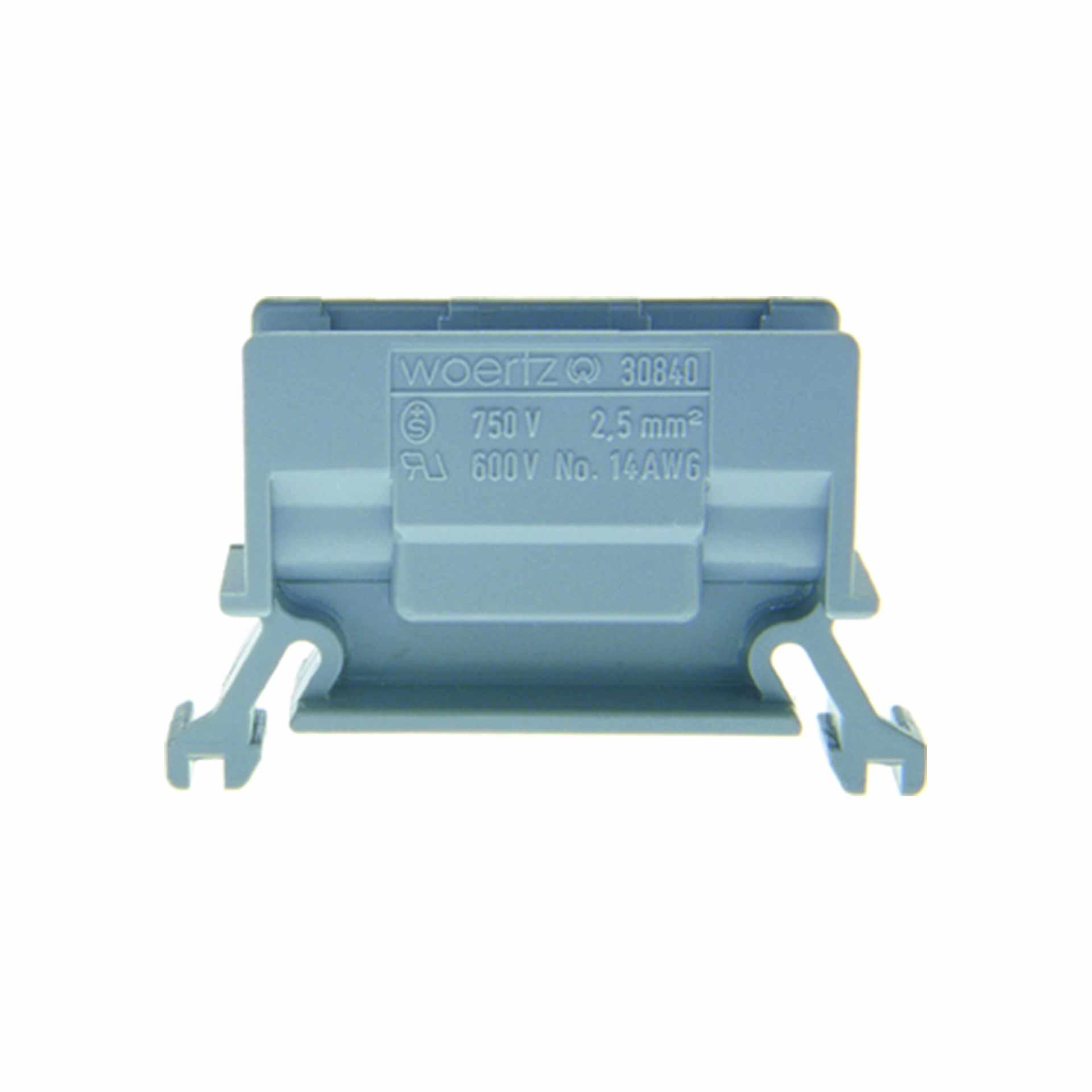 Branch terminal DIN35 2.5mm², 2-conductor, grey