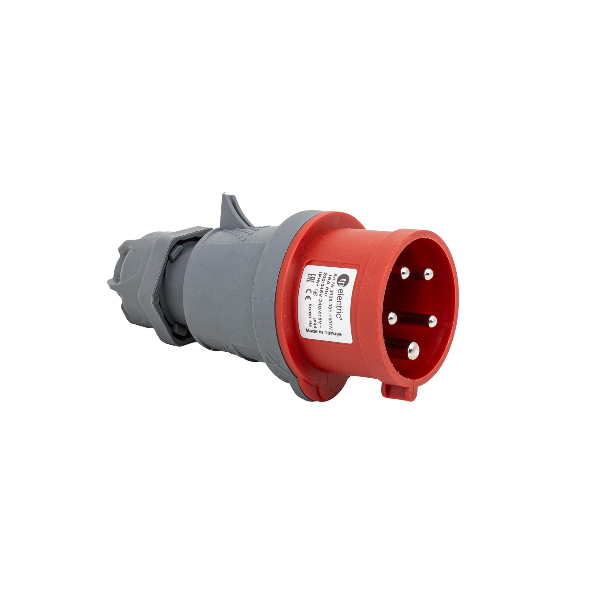 Spina CEE rapida 16A 5P 6h, 3PNE 400V, contatti nichelati, sistema Quick Connect brevettato Spina CEE rapida 16A 5P 6h, 3PNE 400V, contatti nichelati, sistema Quick Connect brevettato