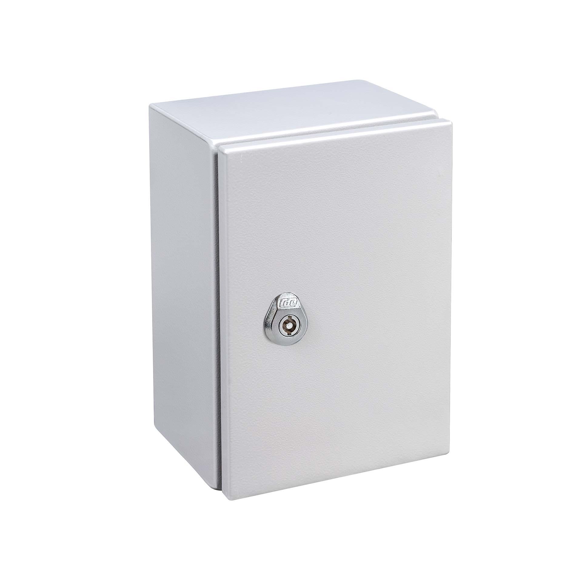 Wall-mounted enclosure IP66, RAL 7035, WxHxD 600x400x250mm, without mounting plate