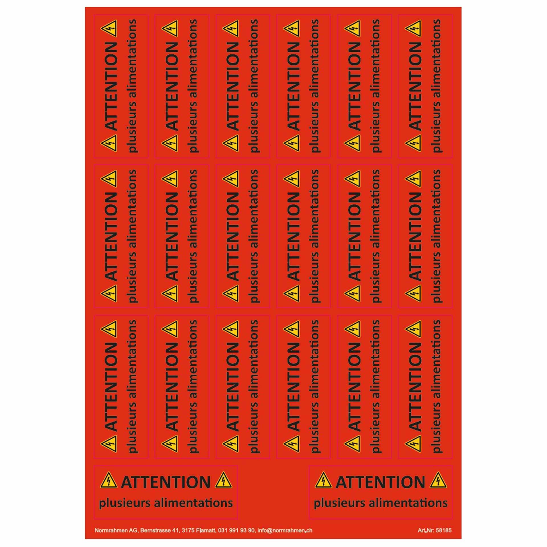 ATTENTION plusieurs alimentations 80x30mm, 20 pieces on A4 sheet