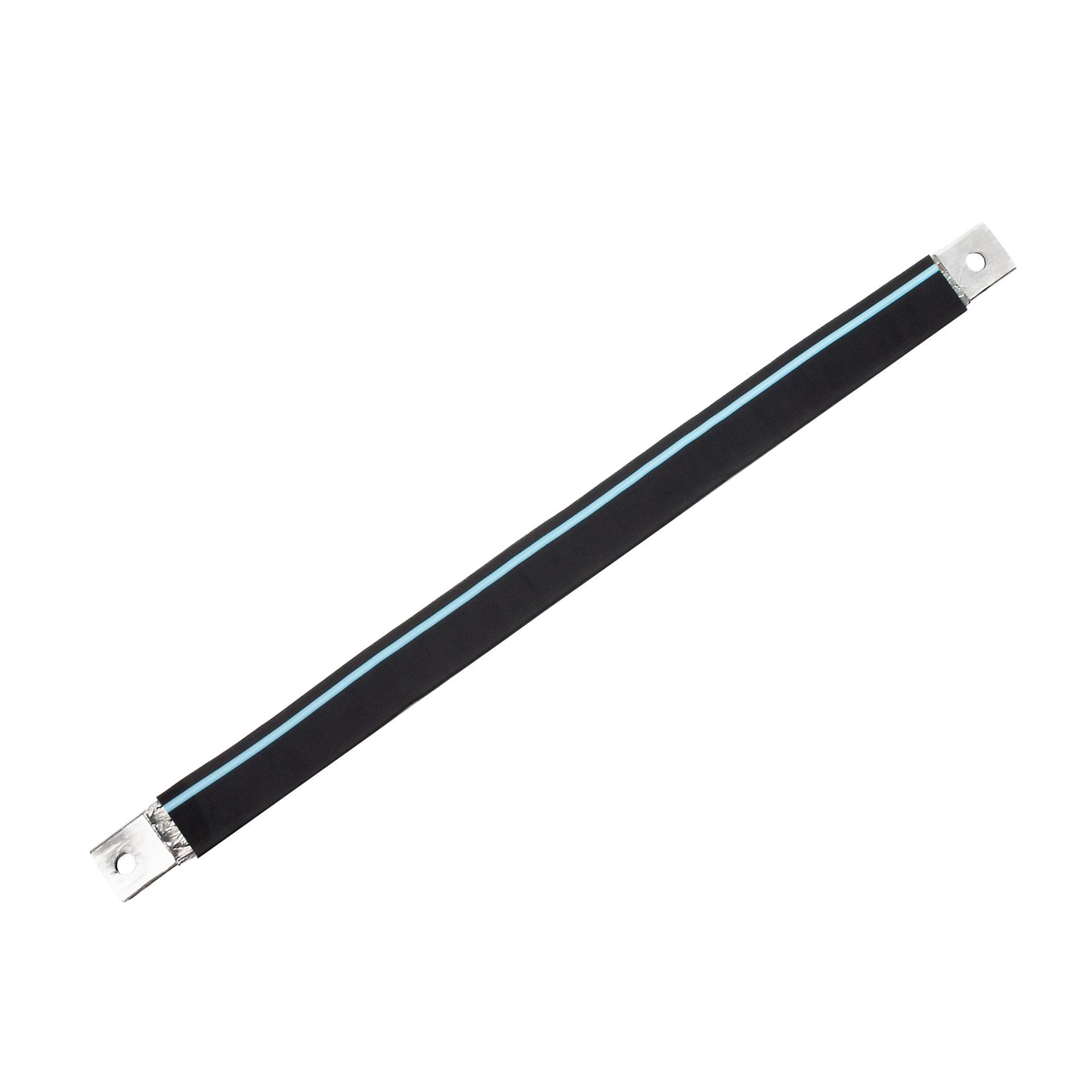 Insulated connection lug made of tinned copper braid "L:1030mm" 240mm², 630A, M10 & M12,halogen-free