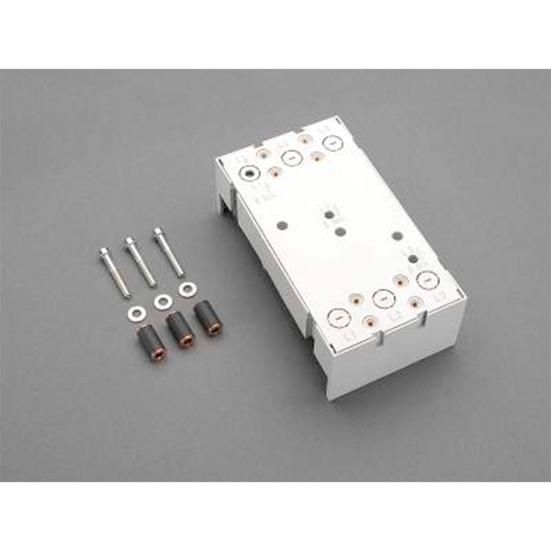 3P Adaptateur pour jeux de barres 250A, Raccord à visser en haut / en bas, 105x190mm