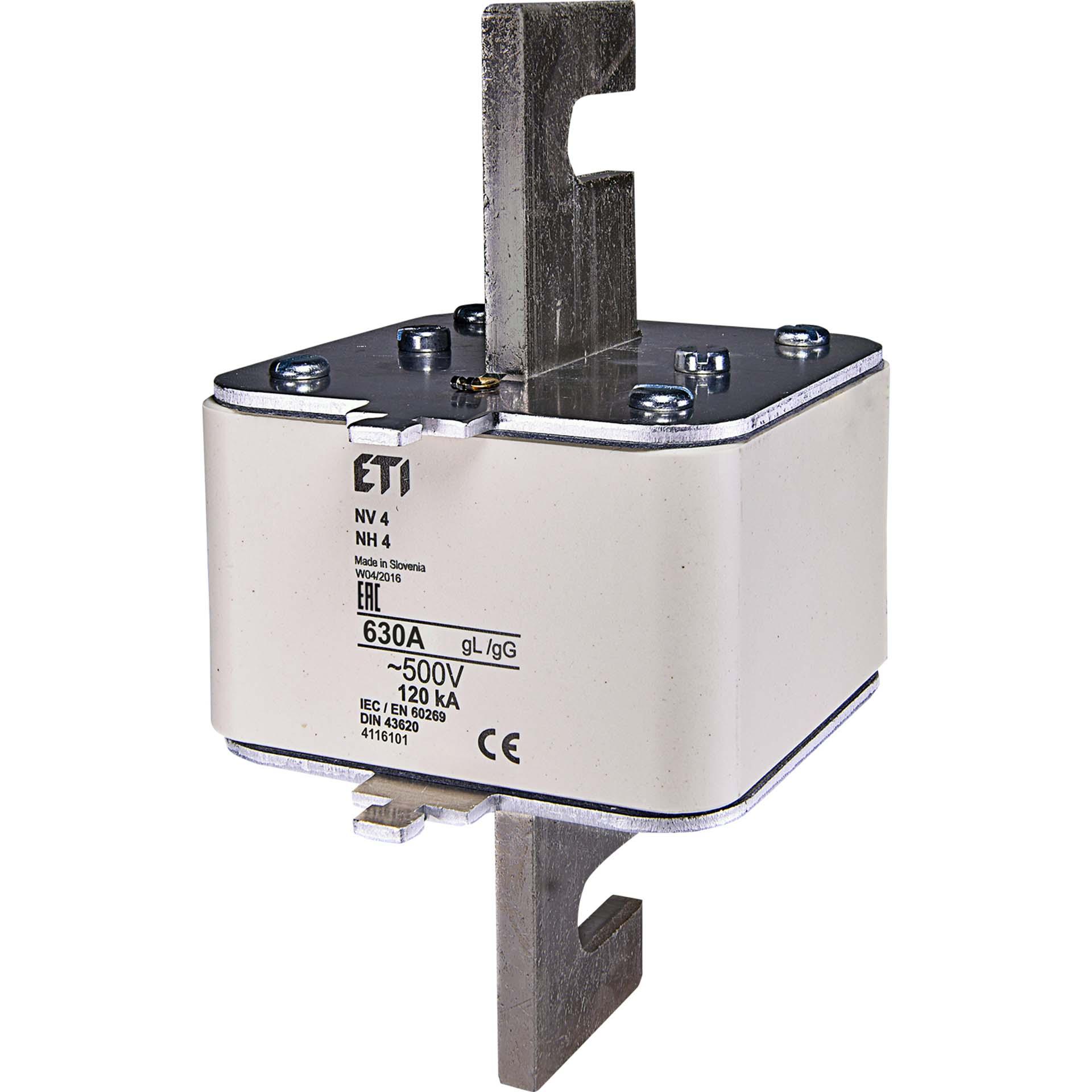 NH fuse size 4 630A, characteristic gL-gG 500V