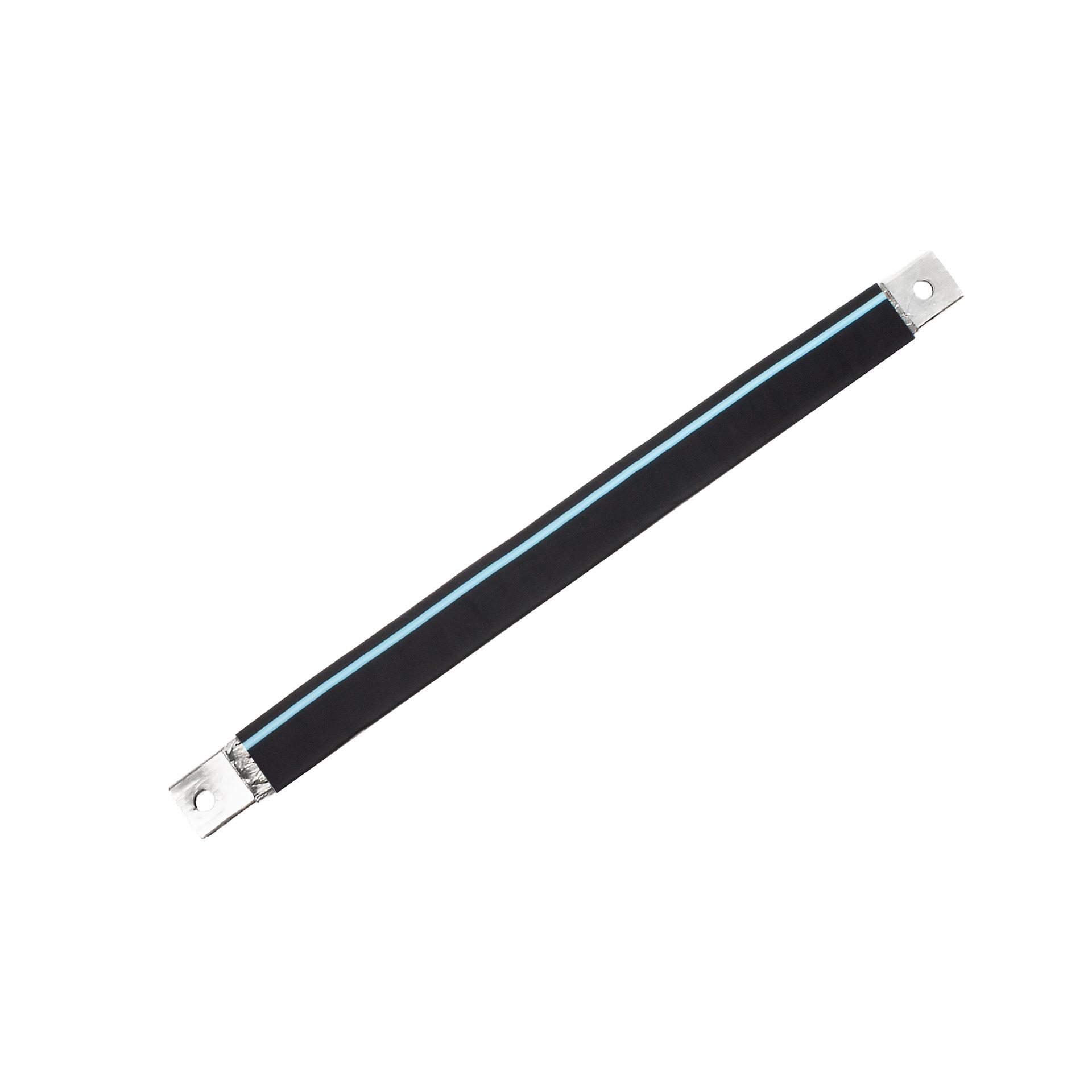 Insulated connection lug made of tinned copper braid L:1030mm 240mm2, 630A, 2x M12, halogen-free