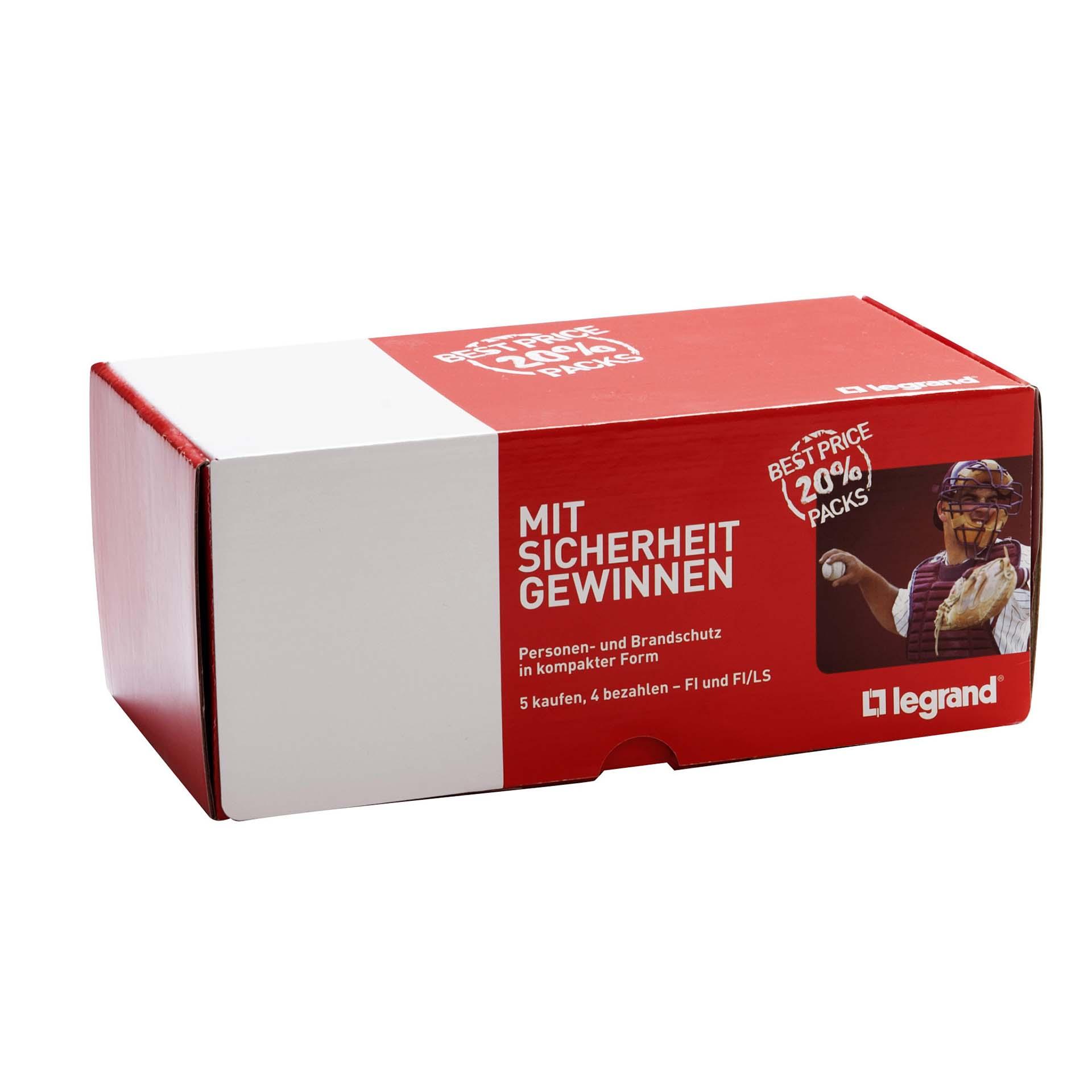 Best-Price-Pack FI/LS Optimiert 4P, Charakteristik C / 25A (0.03A), Typ A, 6kA, Steckanschluss