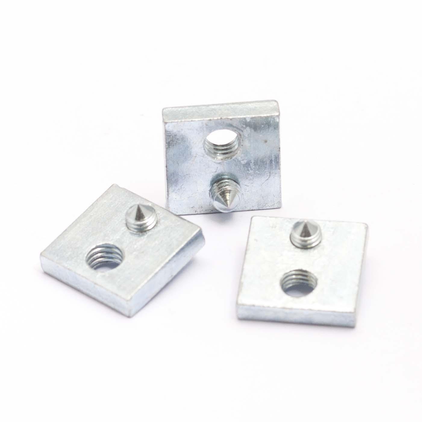 M6 threaded plate with M5 locking screw